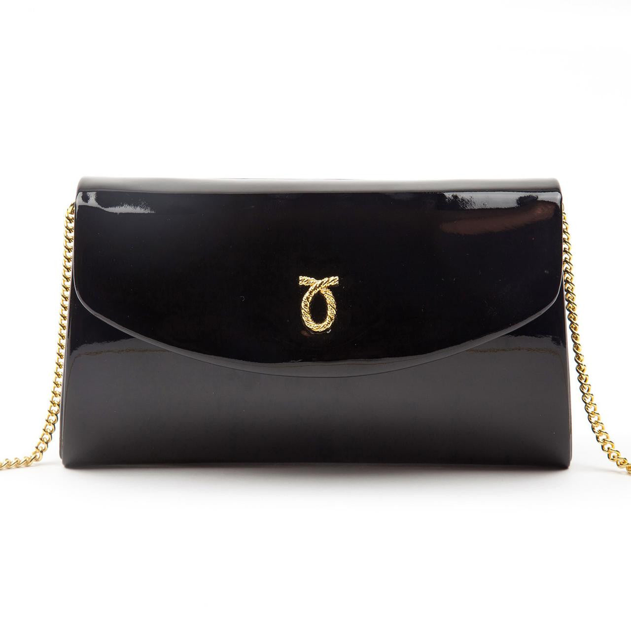 Tosca Handbag, Patent Black/Black