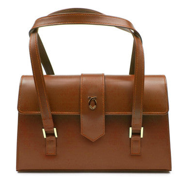 Aida Handbag in Tan with Brown Interior