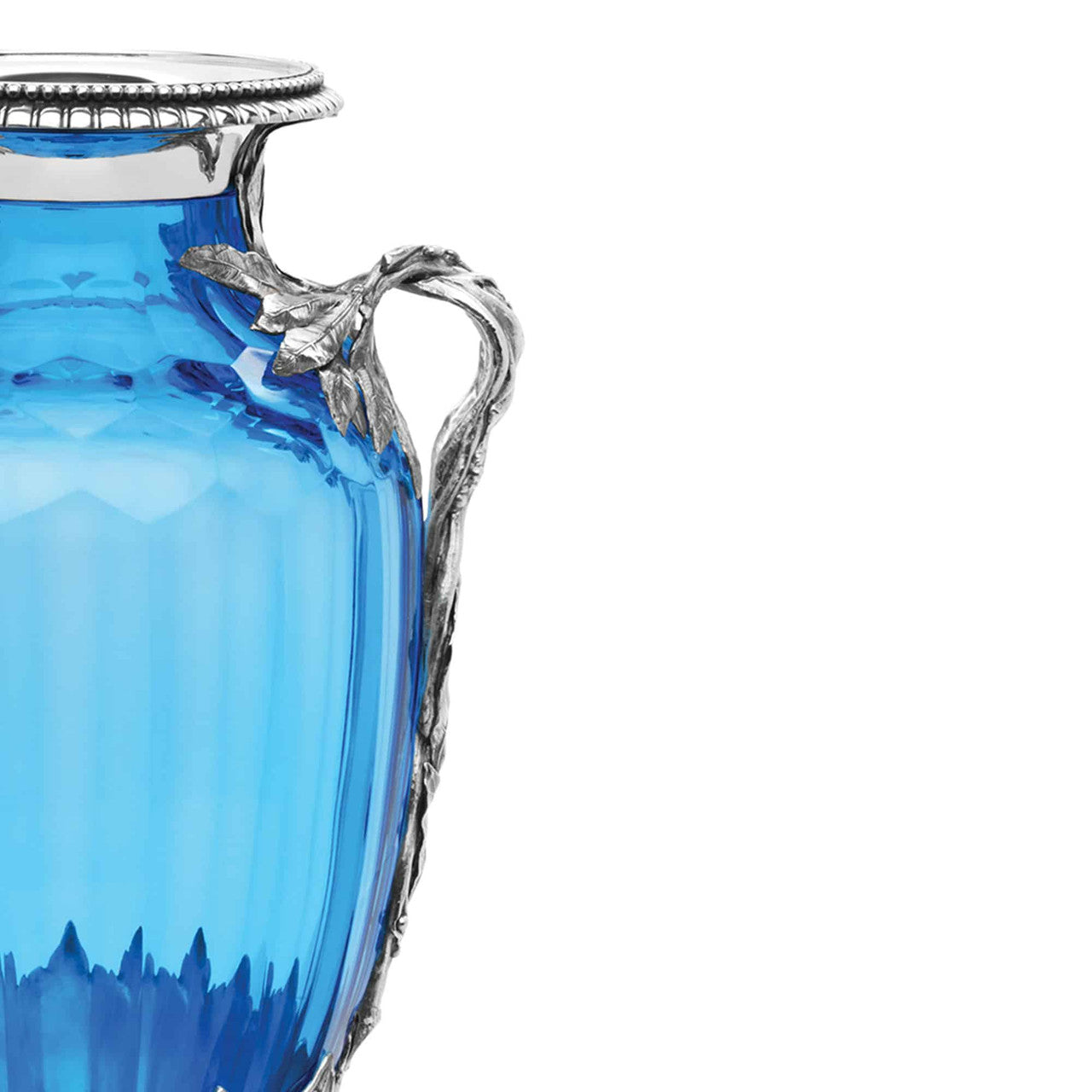 Blue Crystal Laural Vase