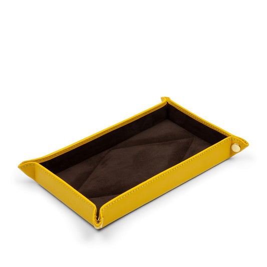 Launer Valet Tray, Chrome Yellow/Brown